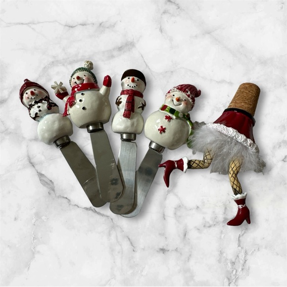 Food Network Christmas EAT DRINK & BE MERRY 4-Section Divided Serving Dish - Picture 4 of 6